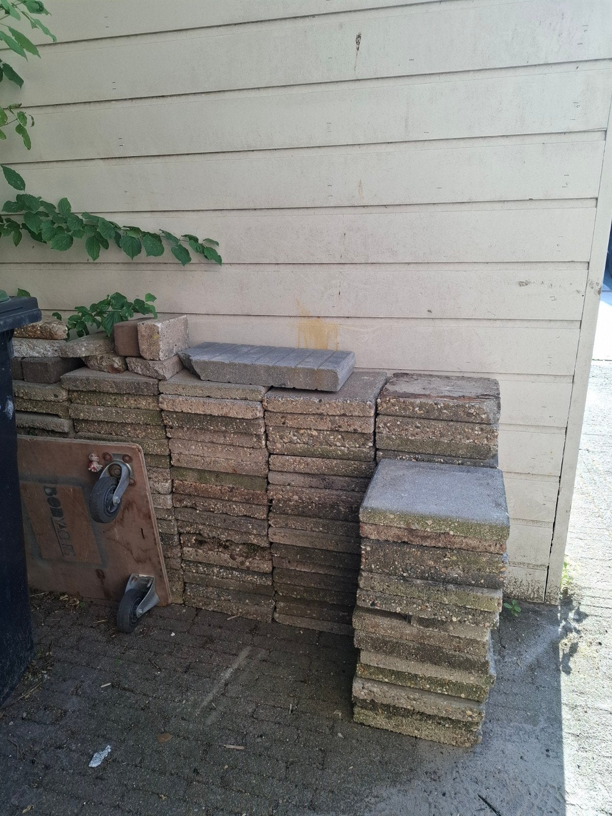 Gebruikte terrastegels, diverse maten, beton, Tuin en Terras, Tegels en Klinkers, Ophalen, Gebruikt, 10 m² of meer, Beton