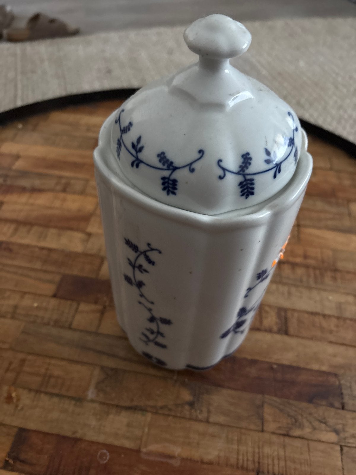 Vintage Suiker- en Theebus Set - Delfts Blauw Stijl, Ophalen of Verzenden