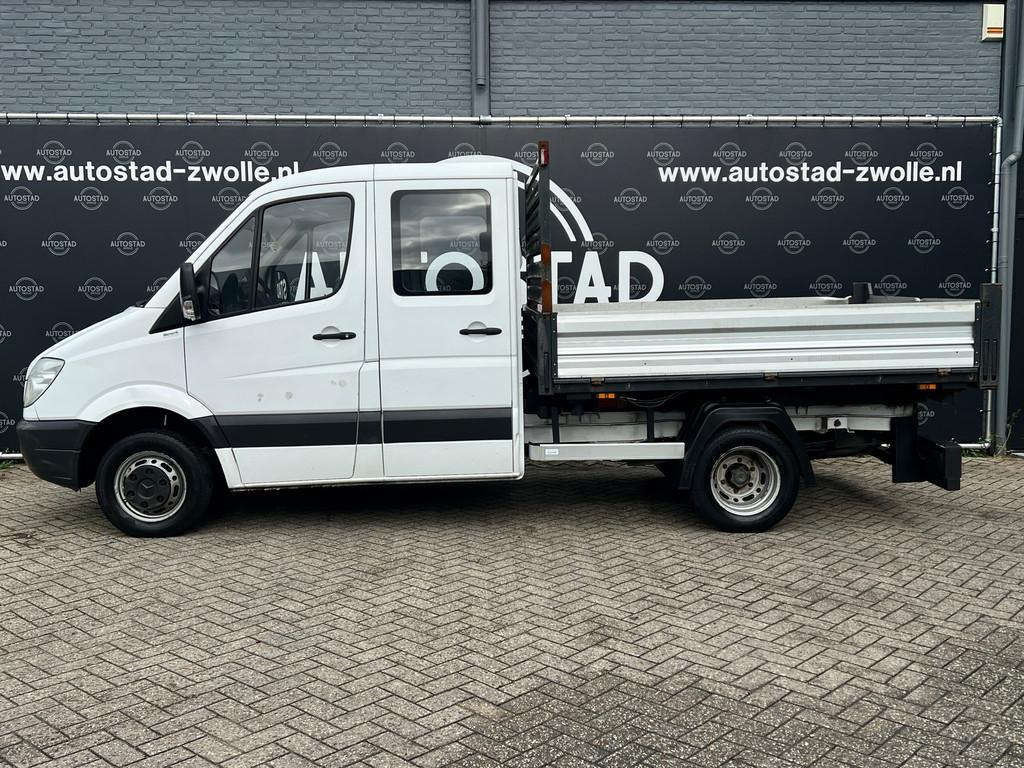 Mercedes-Benz Sprinter 510 2.2 CDI 366 DC kipper Openlaadbak, Auto's, Bestelauto's, Euro 5, Zwart, 7 stoelen, Wit