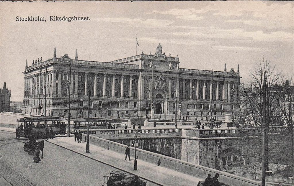 702-468-035 Stockholm Riksdagshuset, Verzenden, Voor 1920, Overig Europa