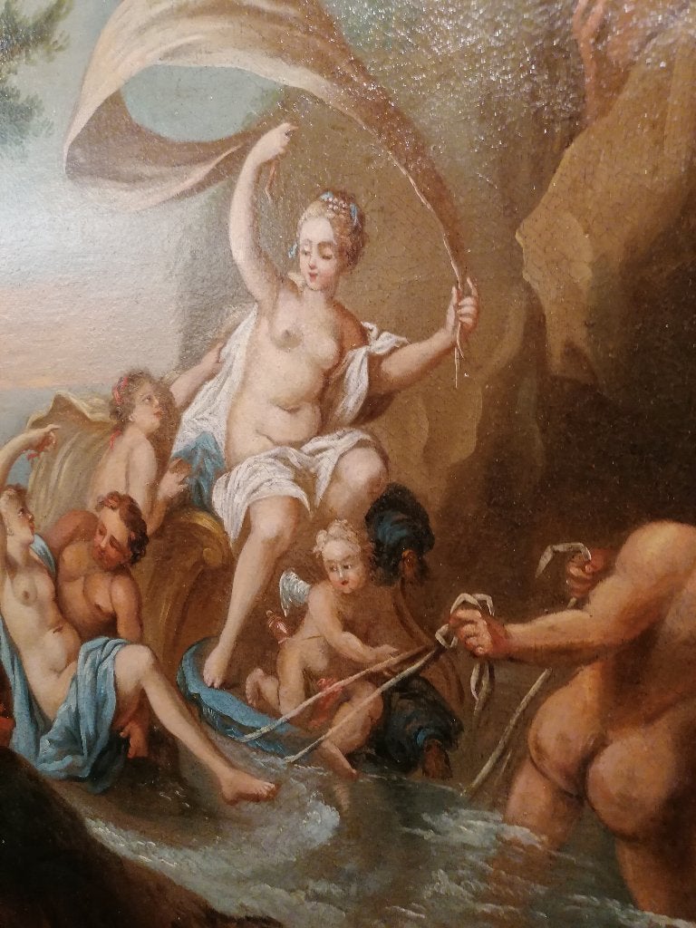 olie op doek 17e eeuw the triumf of galetea, Ophalen