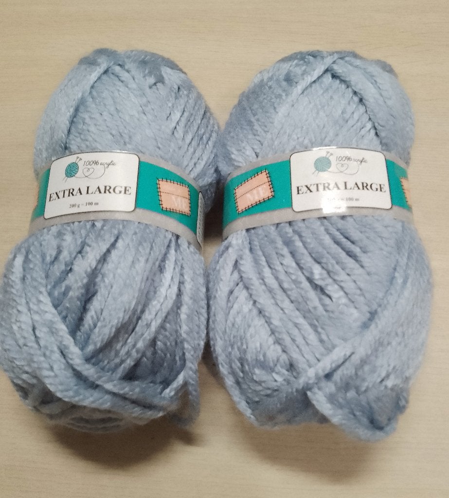 Breigaren:2 bollen Extra Large 100% Acryl garen - Lichtgrijs, Ophalen of Verzenden, Nieuw, Breien of Haken, Wol of Garen