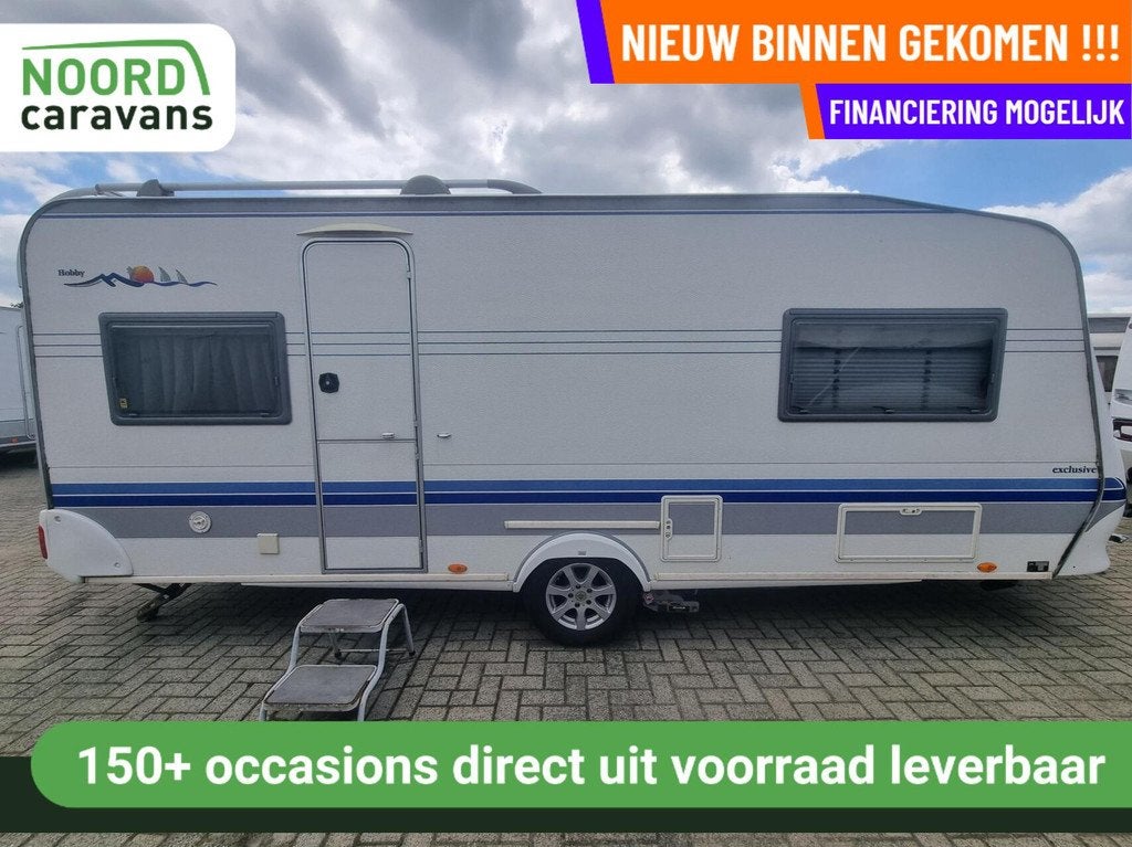 Hobby exclusive 540 UL MOVER + VOORTENT + ENKELE BEDDEN, Caravans en Kamperen, Rondzit, Hobby, 7 tot 8 meter, Bedrijf