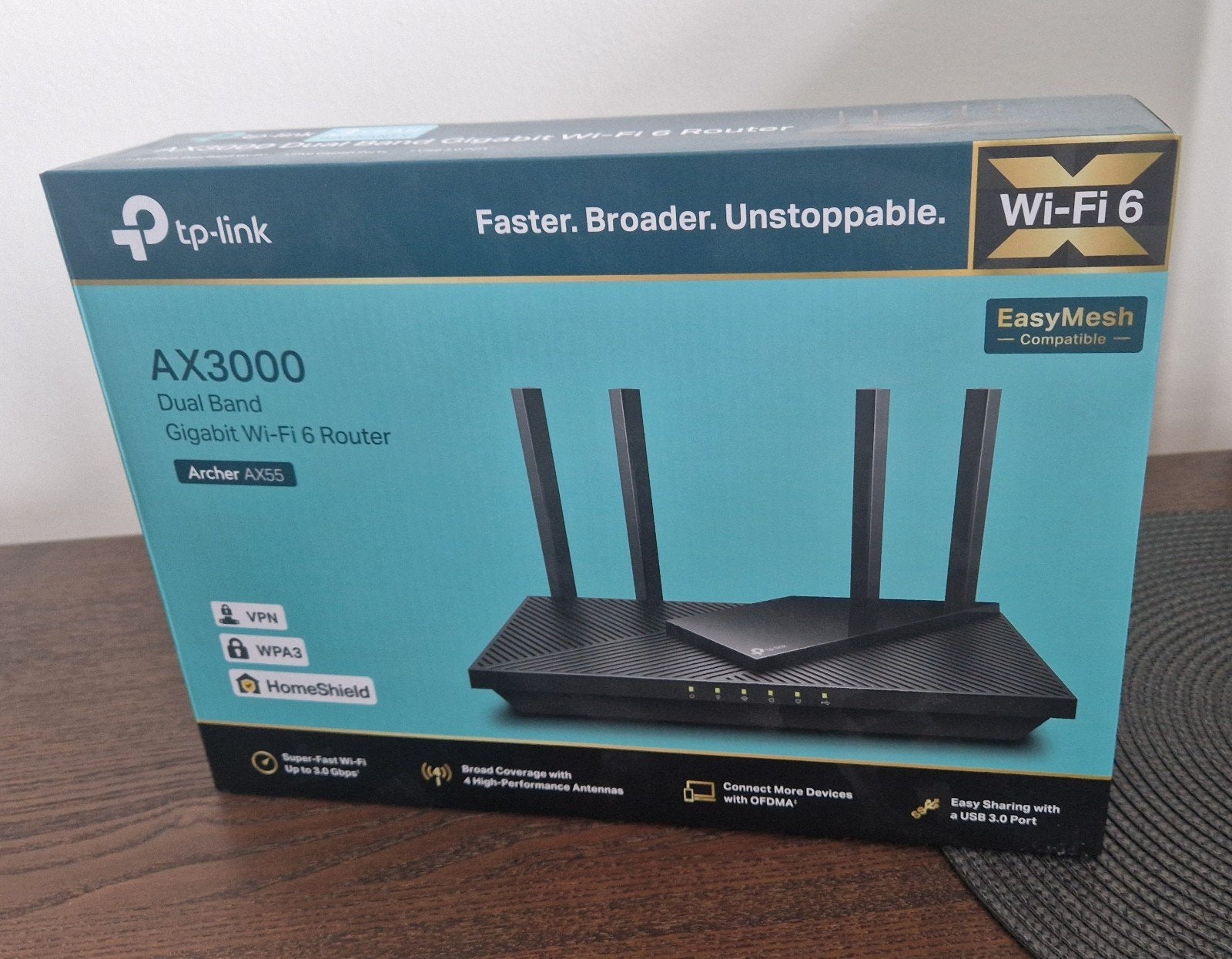 TP-Link Archer AX55 AX3000 Dual Band Gigabit Wi-Fi 6 Router, Computers en Software, Ophalen, Gebruikt, Router, TP-Link