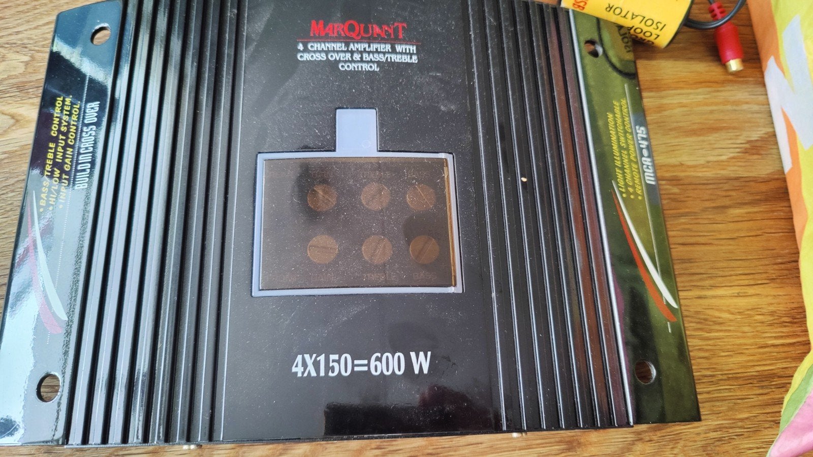 Marquant 4-kanaals versterker 600W voor auto, 120 watt of meer, Ophalen, Overige merken, Gebruikt