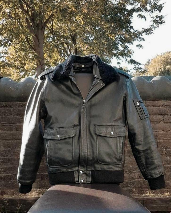 Origineel vintage Schott NYC leren Pilotenjas A-2 USA, Zwart, Maat 52/54 (L), Zwart, Ophalen of Verzenden, Schott NYC