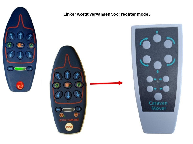 Vervangende afstandsbediening Powermover PowrTouch: Alle, Buurserstraat 15 A, 7481 EG,Haaksbergen, Ophalen of Verzenden, Info@123CamperOnderdelen.nl