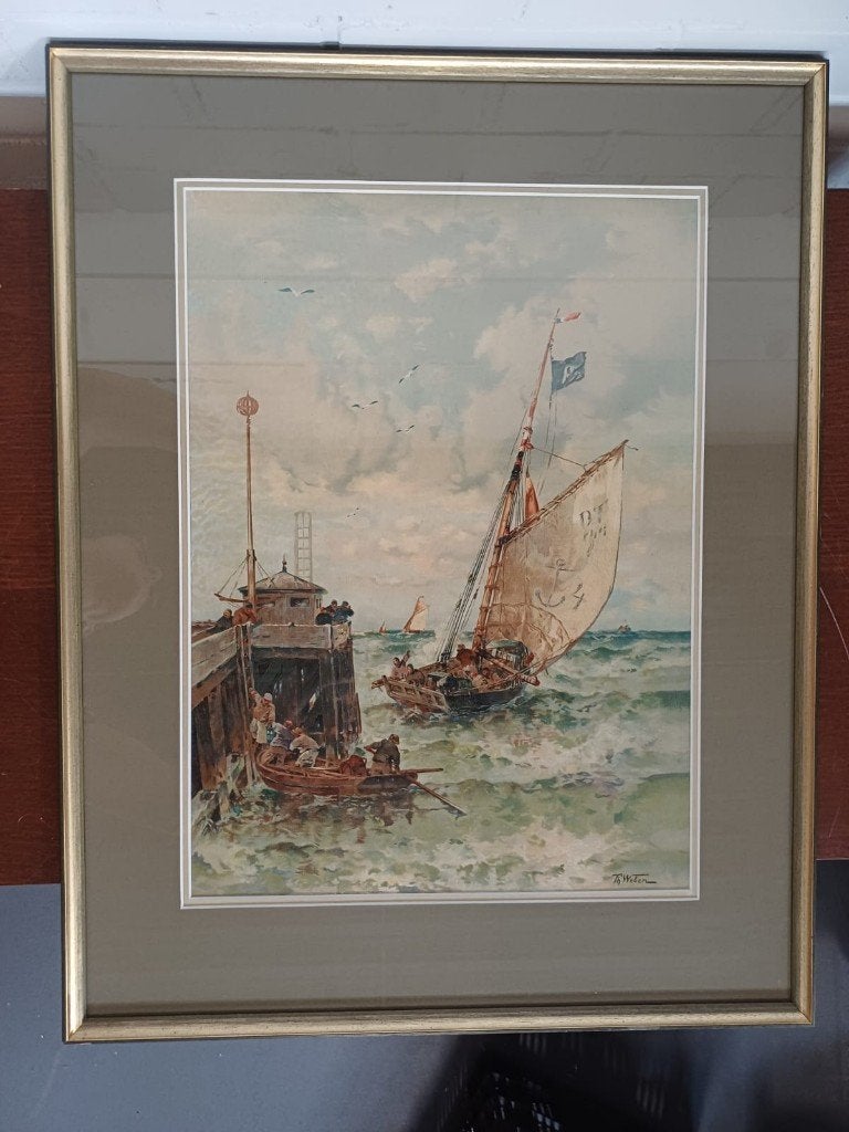Schilderij Th. Weber, Ophalen of Verzenden