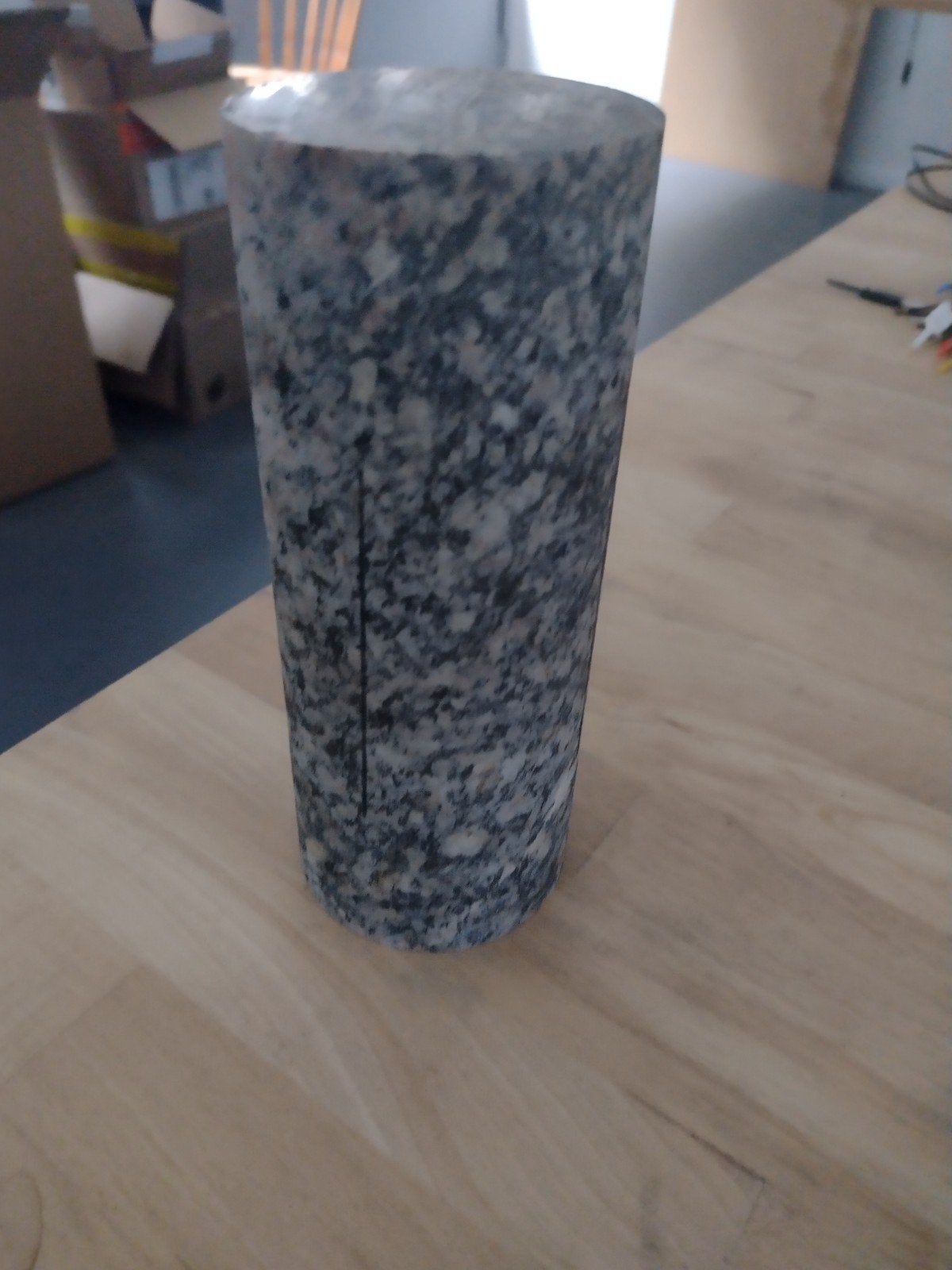 Granieten cilinder - Decoratie of testmateriaal, Ophalen, Gebruikt
