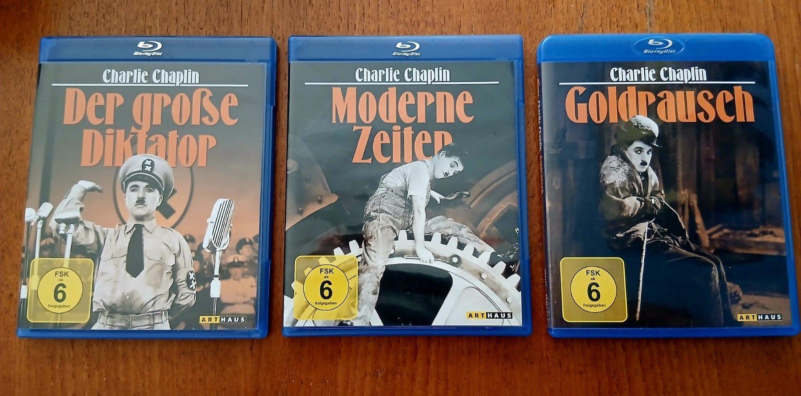Charlie Chaplin 3 Blurays (Engelse optie, Duitse uitgave), Komedie, Ophalen of Verzenden, Zo goed als nieuw, Duitsland