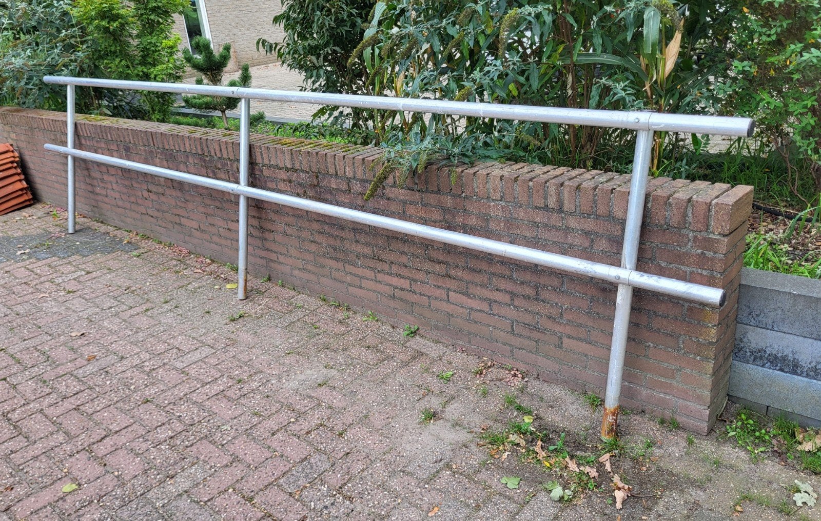 Aluminium leuning gebruikt (voor loopbrug), Doe-het-zelf en Verbouw, Ophalen, Gebruikt, Overige typen, Minder dan 2 meter