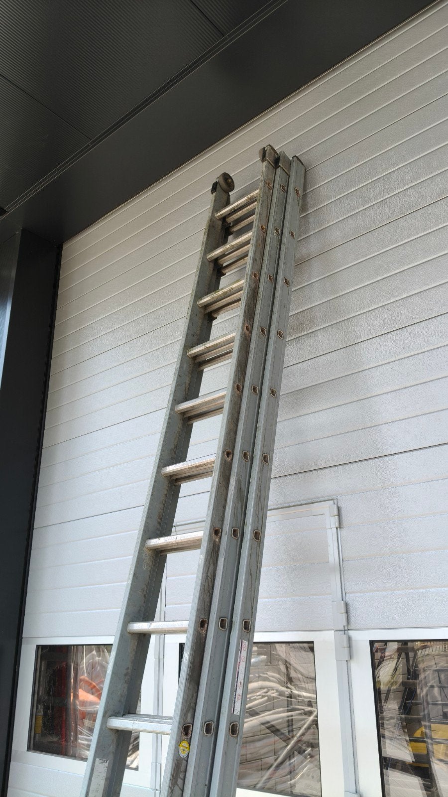 Dirks ladder 3x14 sports 10 meter lang, Ophalen, Gebruikt, Ladder, Opvouwbaar of Inschuifbaar
