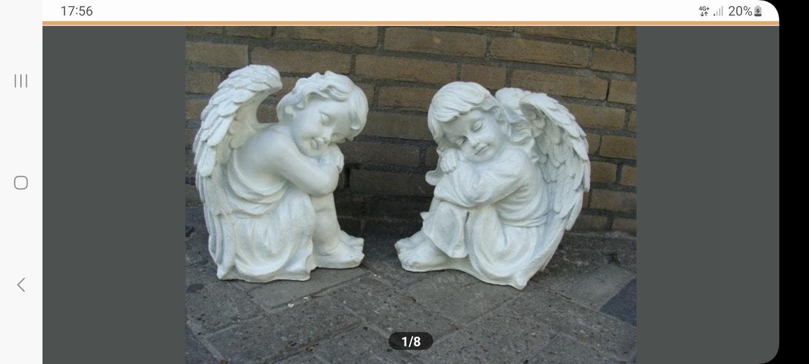 Set van 2 Witte Engelen Beelden - Kunststof - Nieuw, Ophalen, Engelenbeeld, Onbekend, Nieuw