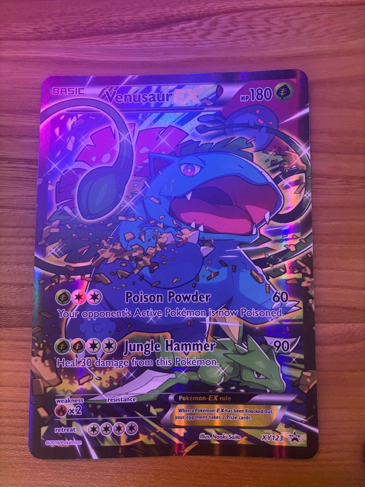 Venusaur EX XY123 Full Art Pokémon Kaart JUMBO, Hobby en Vrije tijd, Verzamelkaartspellen | Pokémon, Ophalen of Verzenden, Zo goed als nieuw