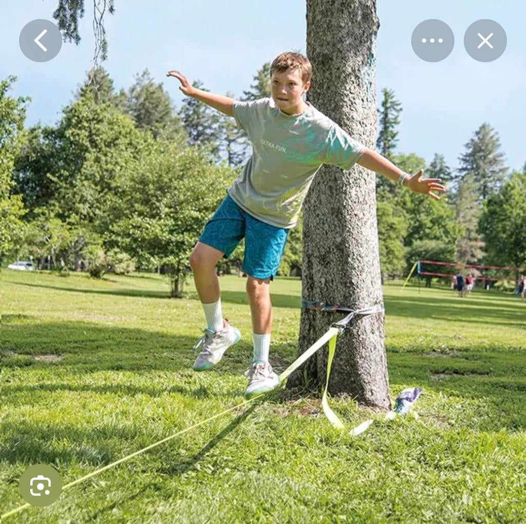 Complete Slacktivity slackline set van 25 meter, Ophalen, Zo goed als nieuw, Klimsport-accessoire