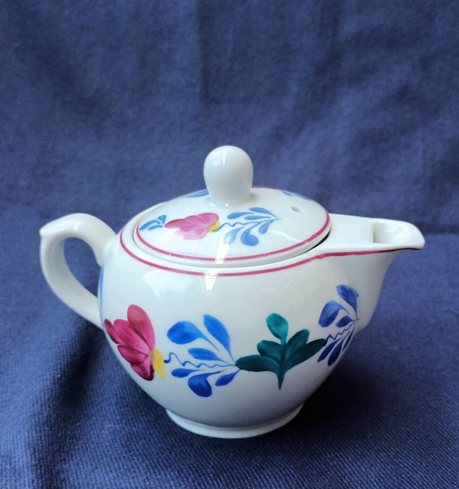 Boerenbont theepotje hotelservies, Ophalen of Verzenden
