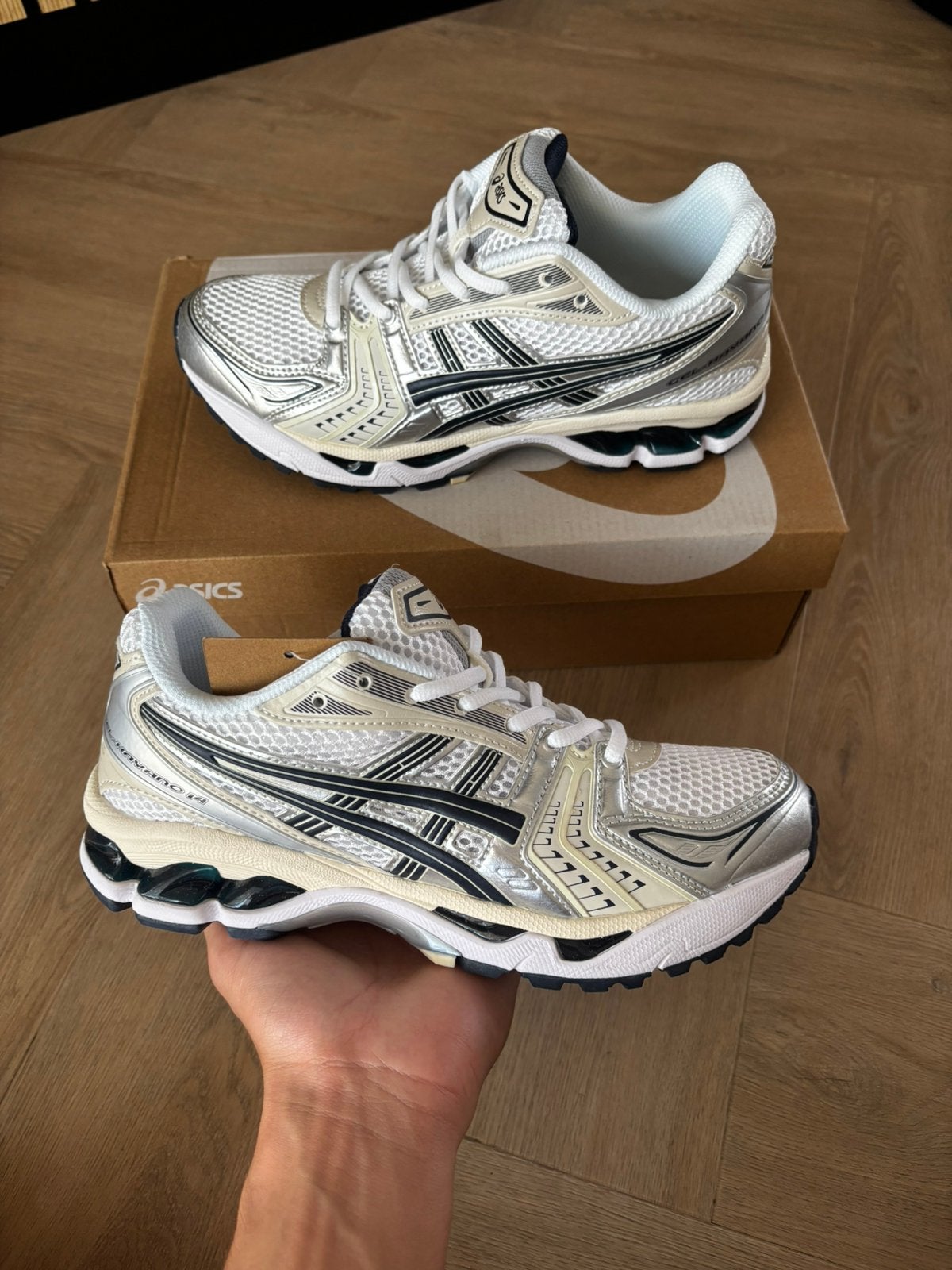 Asics Gel Kayano 14 Blauw maat 42, Sport en Fitness, Loopsport en Atletiek, Verzenden, Zo goed als nieuw, Hardloopschoenen, Asics