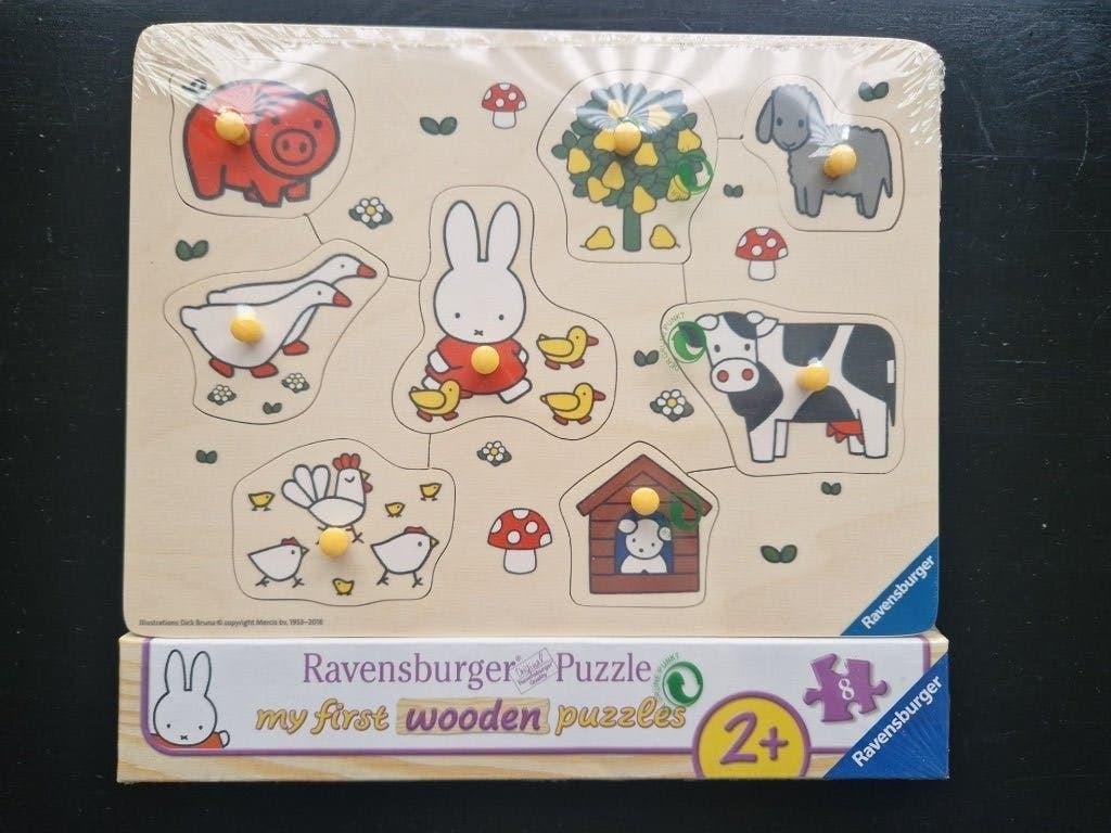 Houten nijntje puzzel met nopjes (Nieuw), 2 tot 4 jaar, Nieuw, Ophalen of Verzenden, Van hout