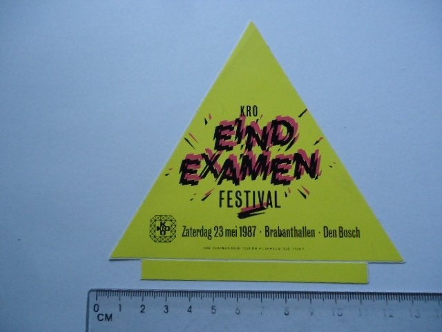 sticker 1987 Den Bosch KRO festival brabanthallen retro, Verzenden, Zo goed als nieuw
