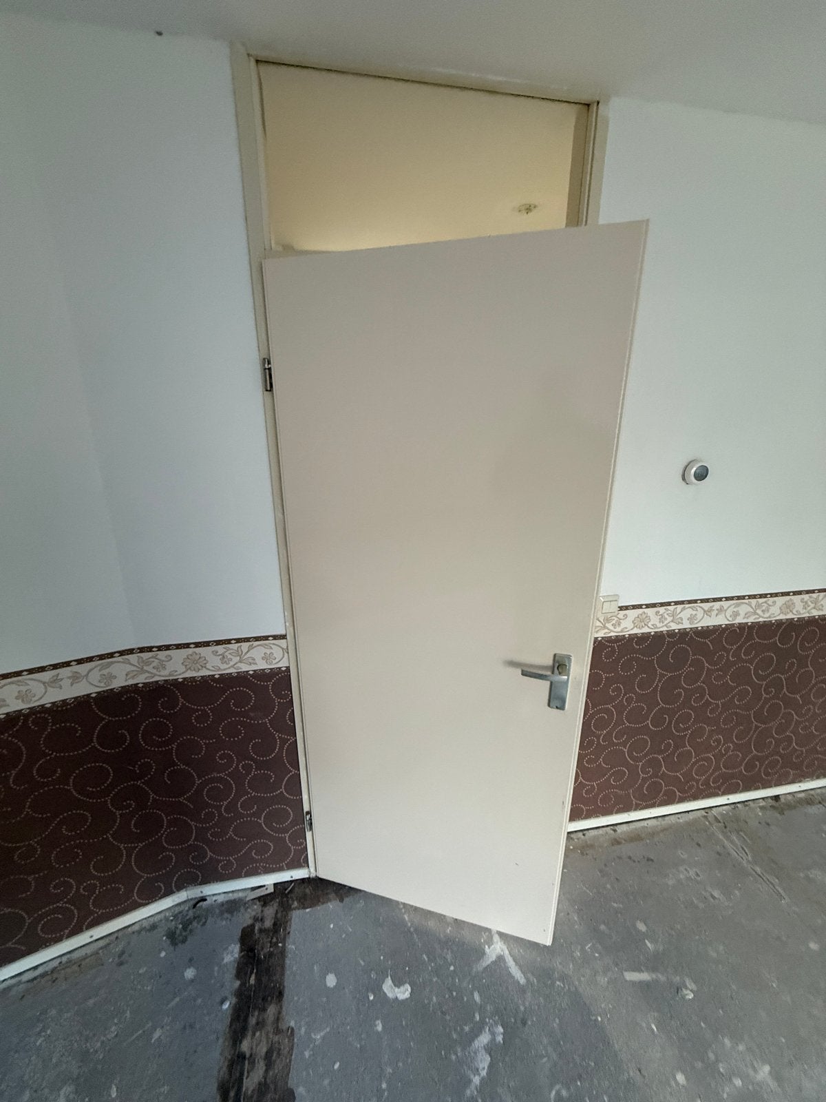 Binnendeur met kozijn en bovenlicht, Ophalen, Gebruikt, 80 tot 100 cm, Binnendeur