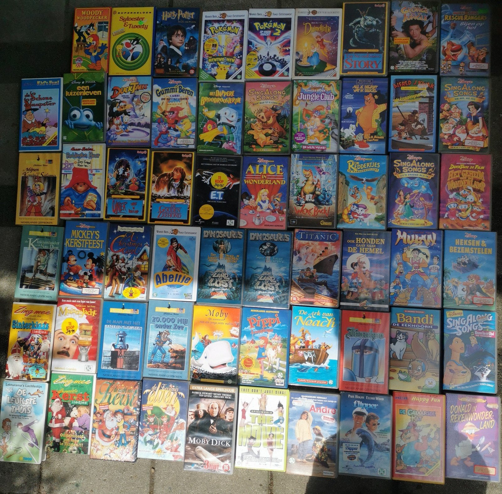 kinderfilms op VHS  59 stuks!, Alle leeftijden, Ophalen of Verzenden