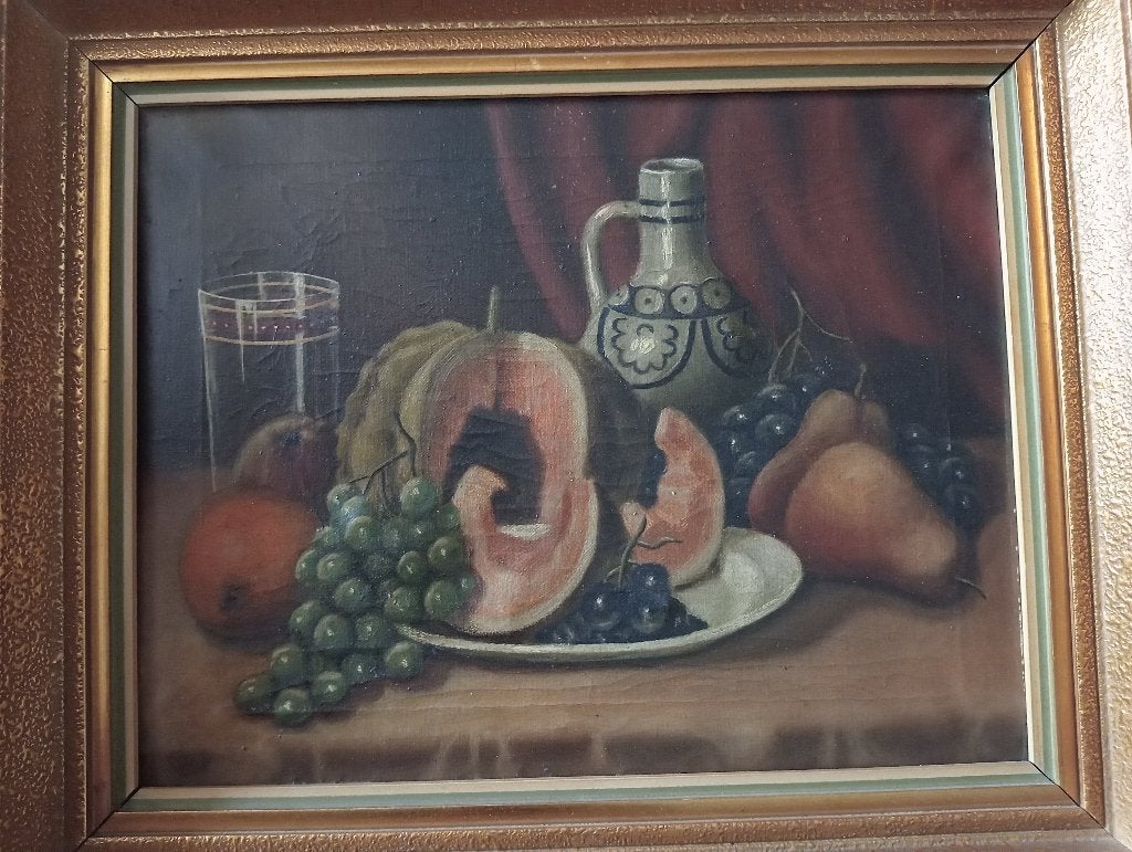 stilleven, Doek, Realistisch, Stilleven, Ophalen of Verzenden