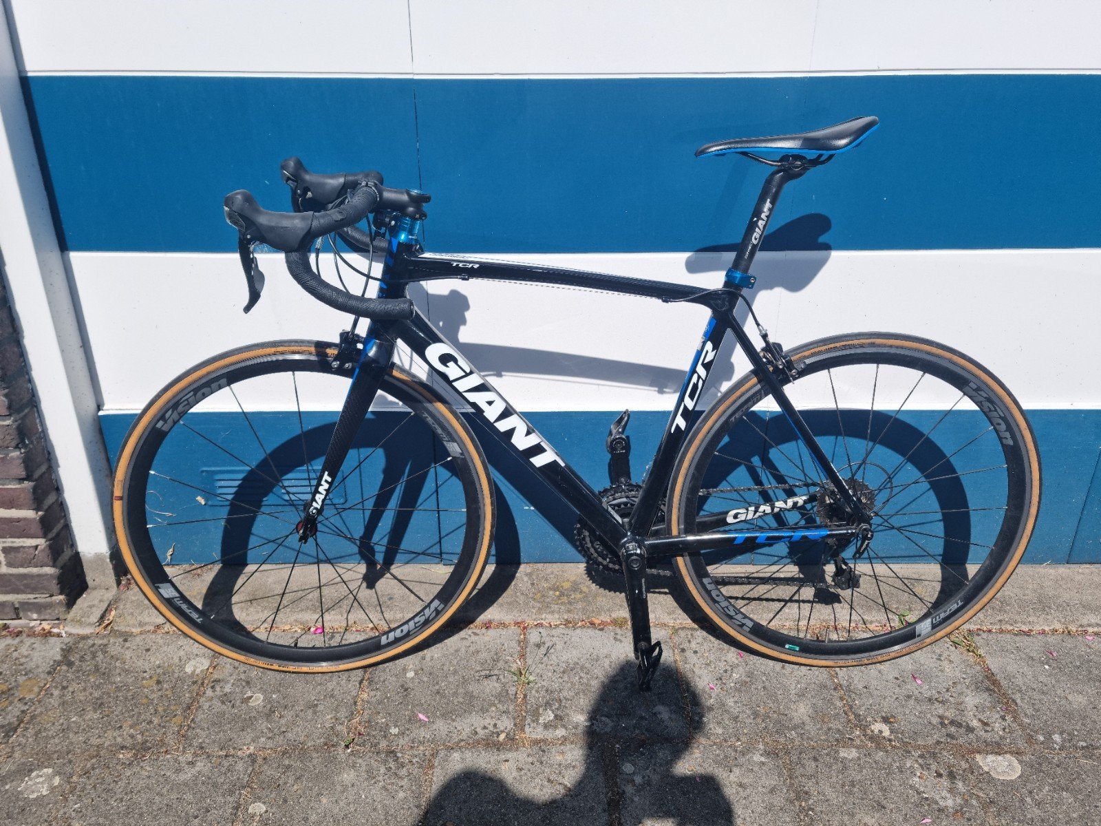 Giant TCR racefiets maat M/L (56), Fietsen en Brommers, Fietsen | Racefietsen, Ophalen, Gebruikt, Aluminium, Giant