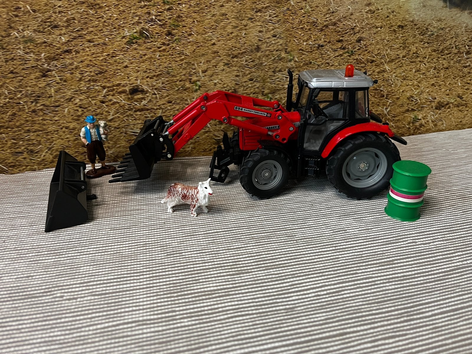 MF 5455 met voorlader Siku, Ophalen of Verzenden, Gebruikt, Tractor of Landbouw, SIKU