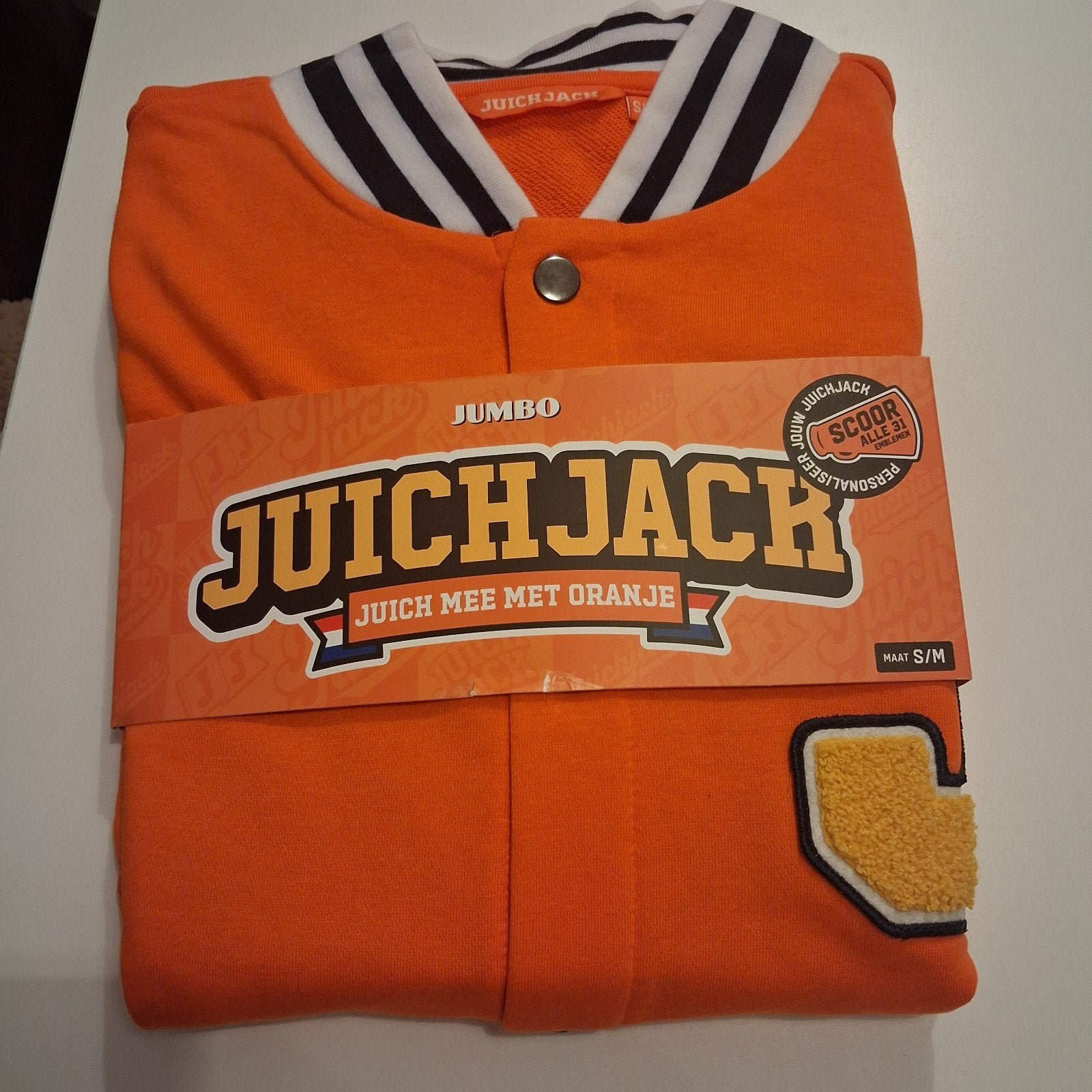 JUMBO Juichjack  S/M met emblemen - Juich mee met Oranje!, Ophalen of Verzenden