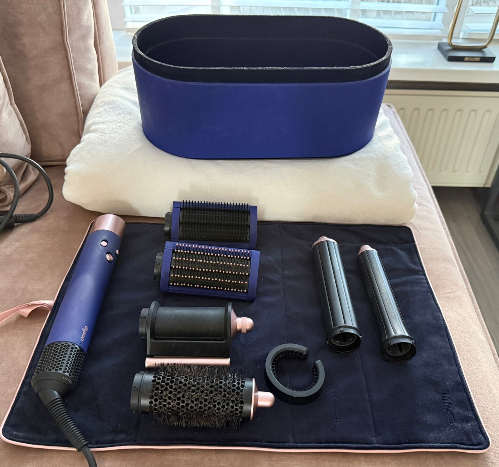 Dyson Airwrap long  paars, Ophalen, Zo goed als nieuw, Föhn of Haardroger