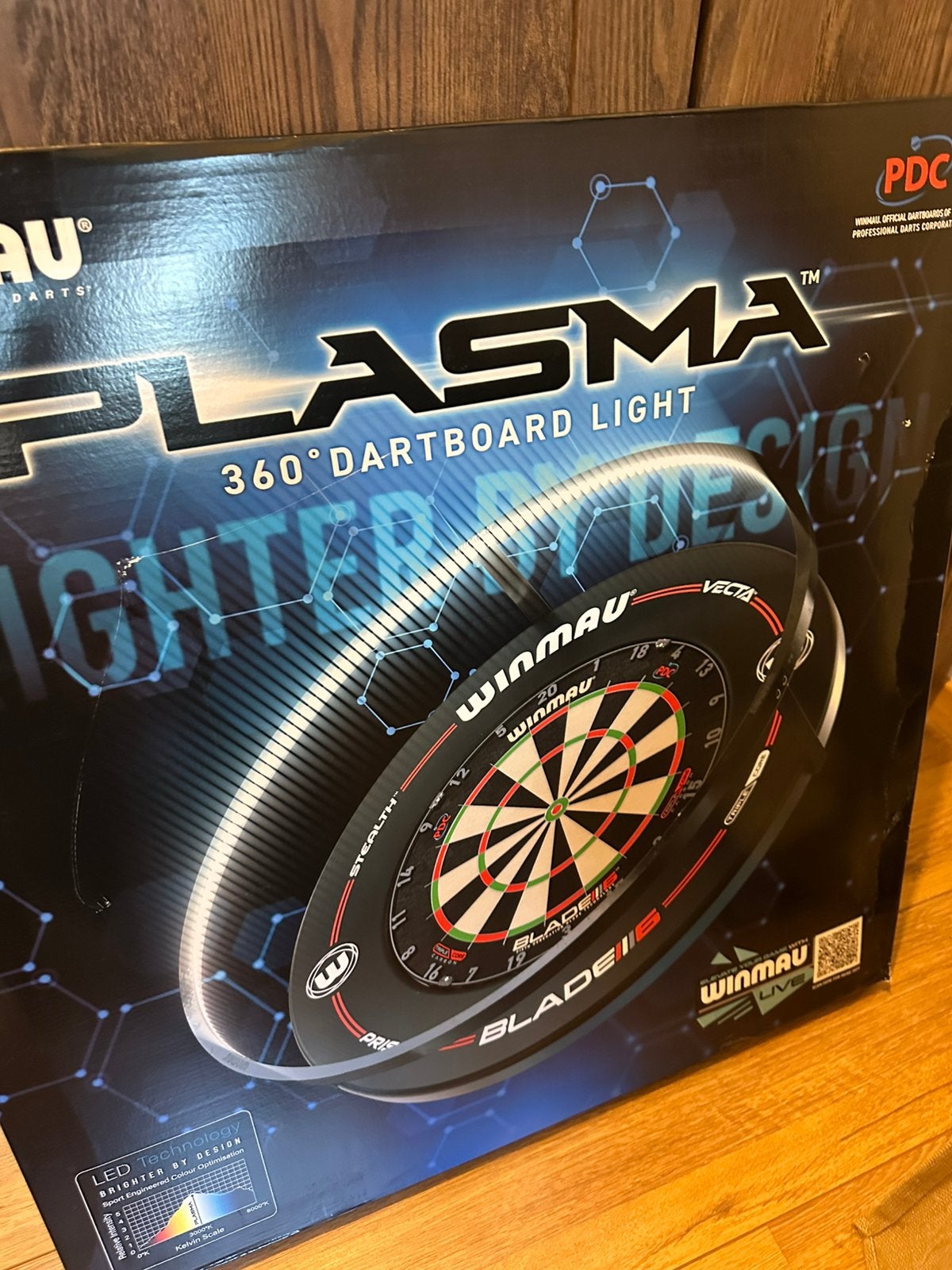 Winmau plasma 360 graden dartbord verlichting, Sport en Fitness, Darts, Ophalen of Verzenden, Nieuw, Dartbord, Elektronisch