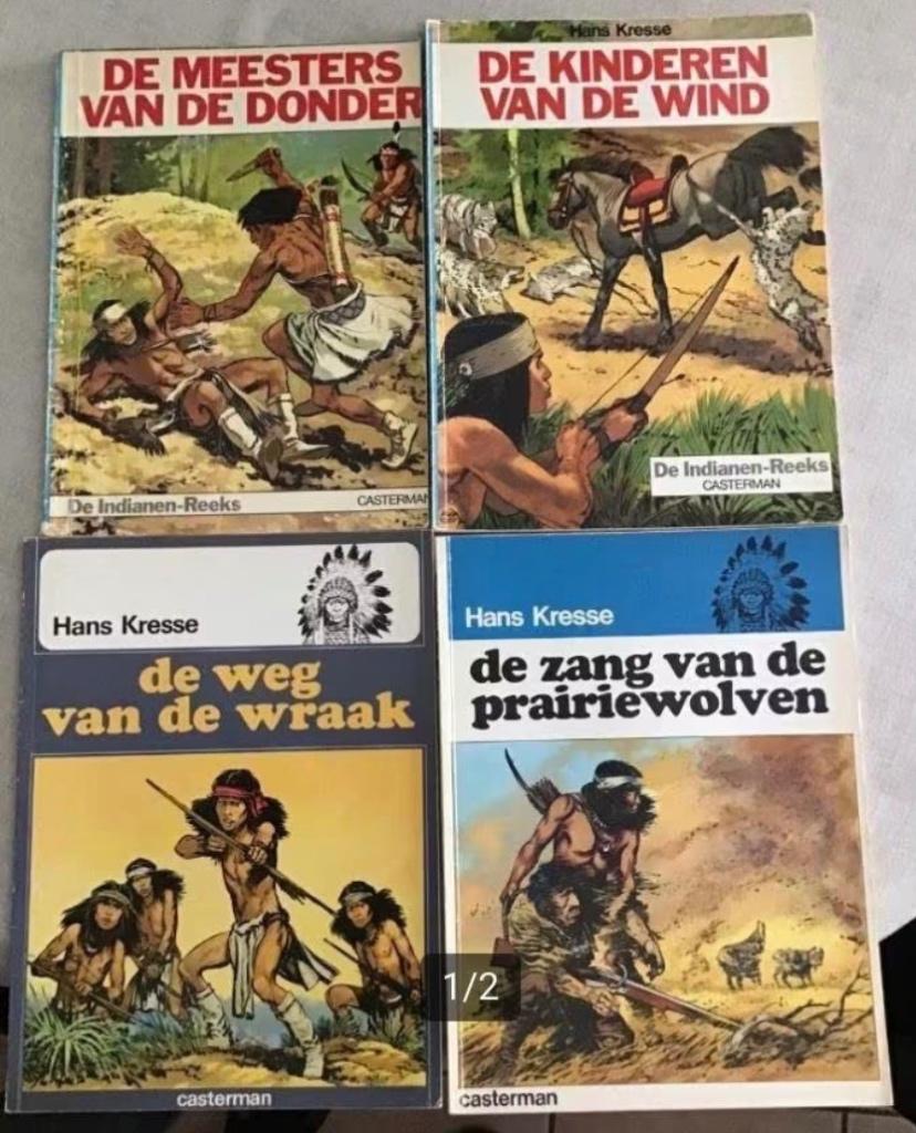 4 delen de indianen-reeks door Hans Kresse, Boeken, Meerdere stripboeken, Ophalen of Verzenden, Gelezen