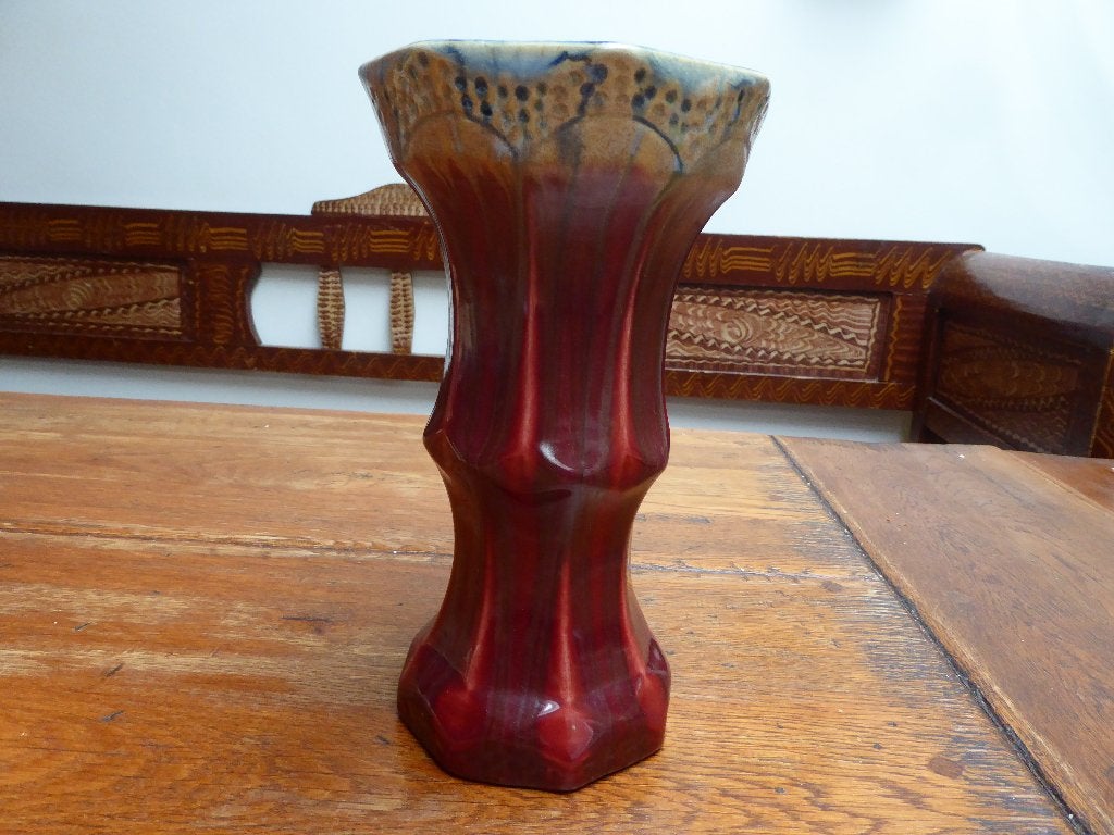 Art deco keramiek vaas, Thulin, Ophalen of Verzenden