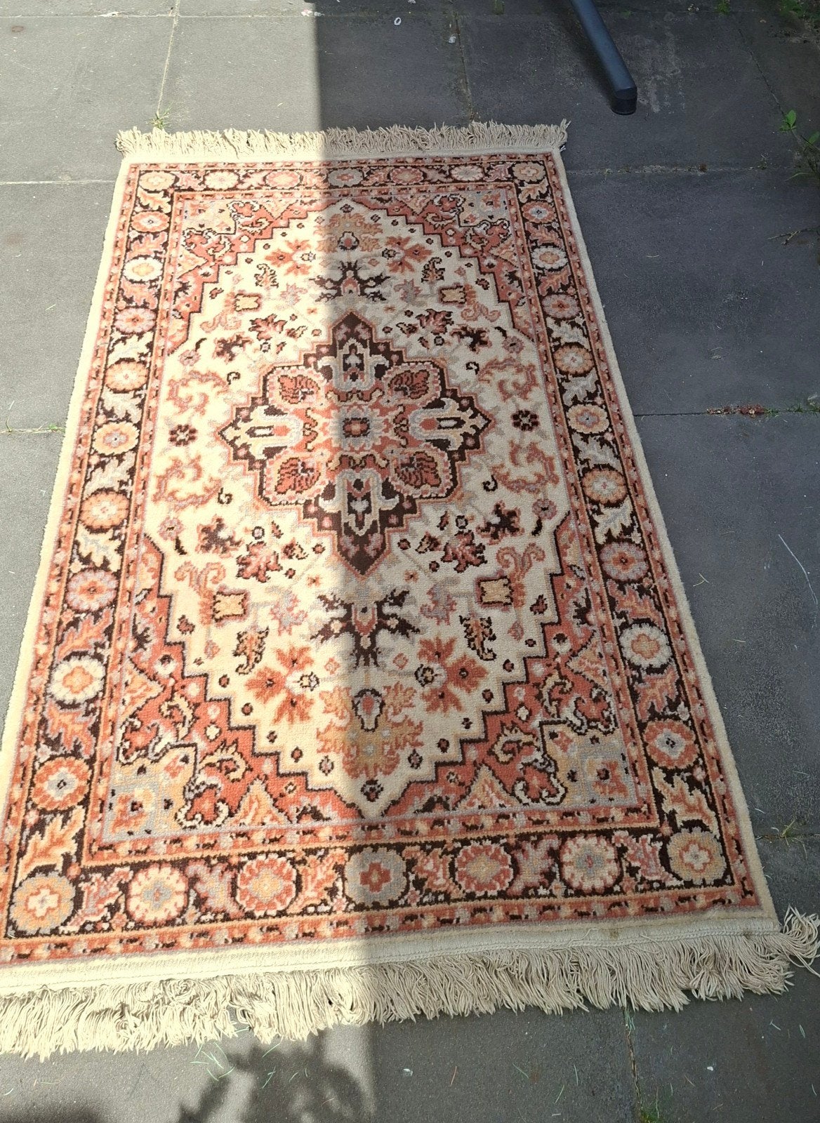 Mooi Wollen Oosters Vloerkleed "Kalif" (100% Zuiver Wol), Huis en Inrichting, Ophalen of Verzenden, Crème, Rechthoekig, 200 cm of meer