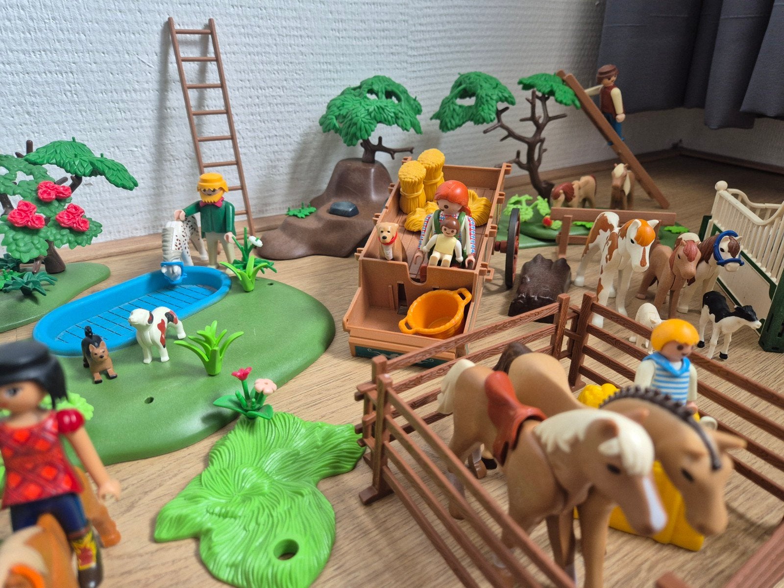 26 kilo Playmobil - Boerderij, Paardenranch, School, Zwembad, Ophalen, Gebruikt, Country, Overige typen