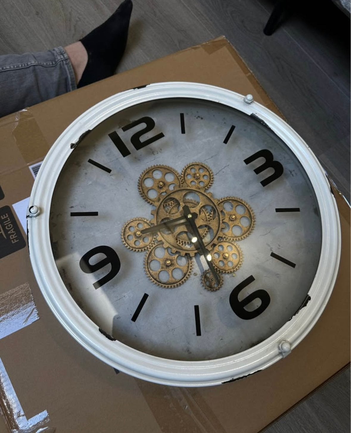 Klok met draaiend mechanisme, Ophalen, Zo goed als nieuw, Wandklok