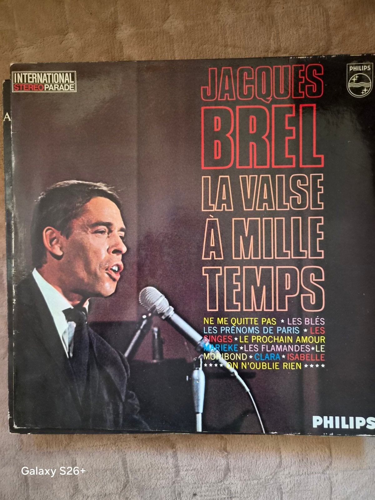 Jacques Brel - La Valse à Mille Temps LP (Philips), LP, Gebruikt, Overige genres, Ophalen of Verzenden