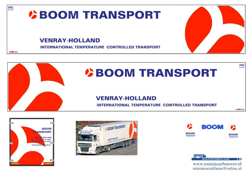 Vrachtauto decal 1:50 Boom logistics ( type 1 ), Verzenden, Nieuw, Bus of Vrachtwagen, Overige merken