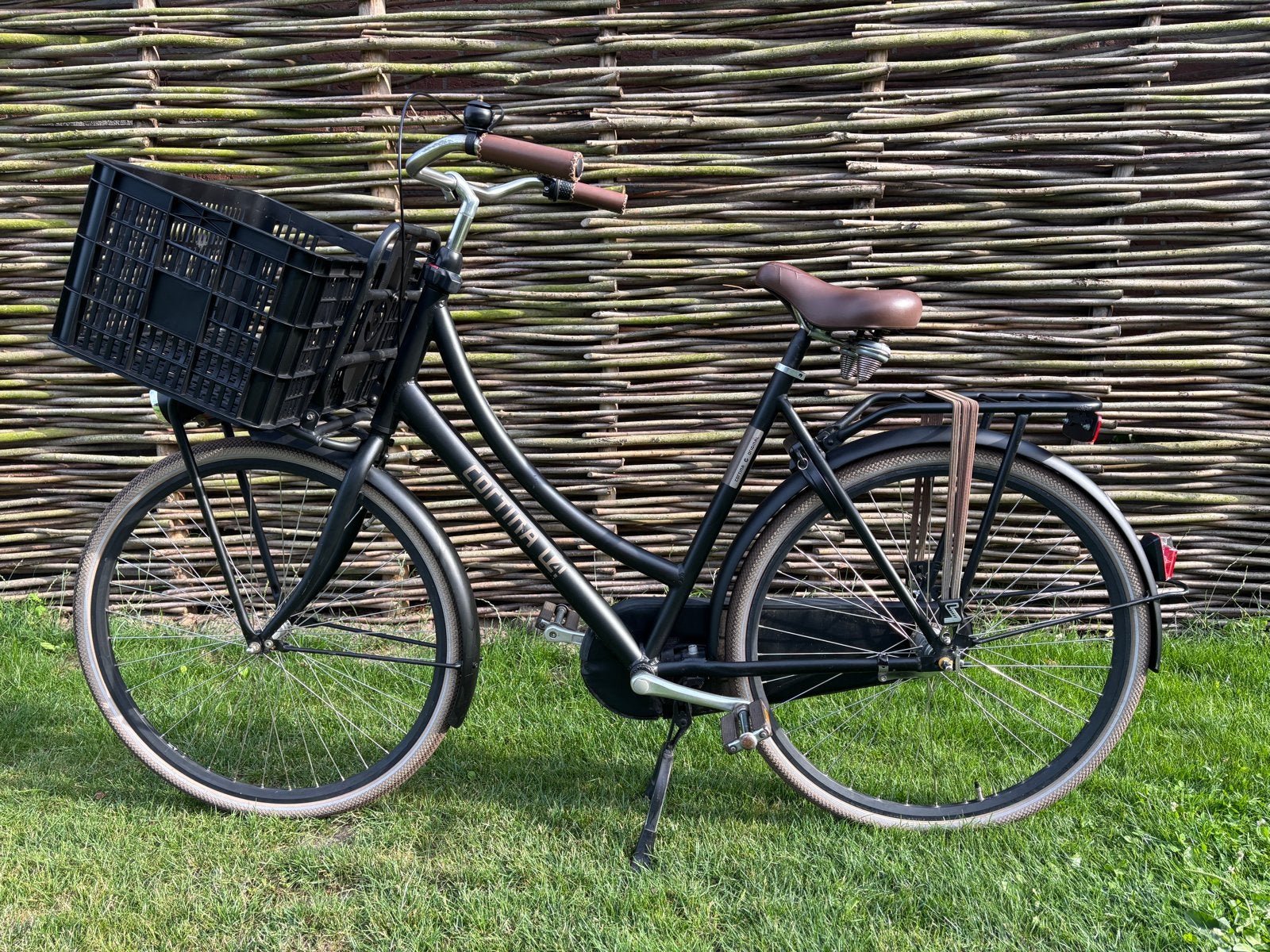 Cortina Transportfiets U4 zwartmat 28 inch-51 cm, Terugtraprem, Gebruikt, Versnellingen, 50 tot 53 cm