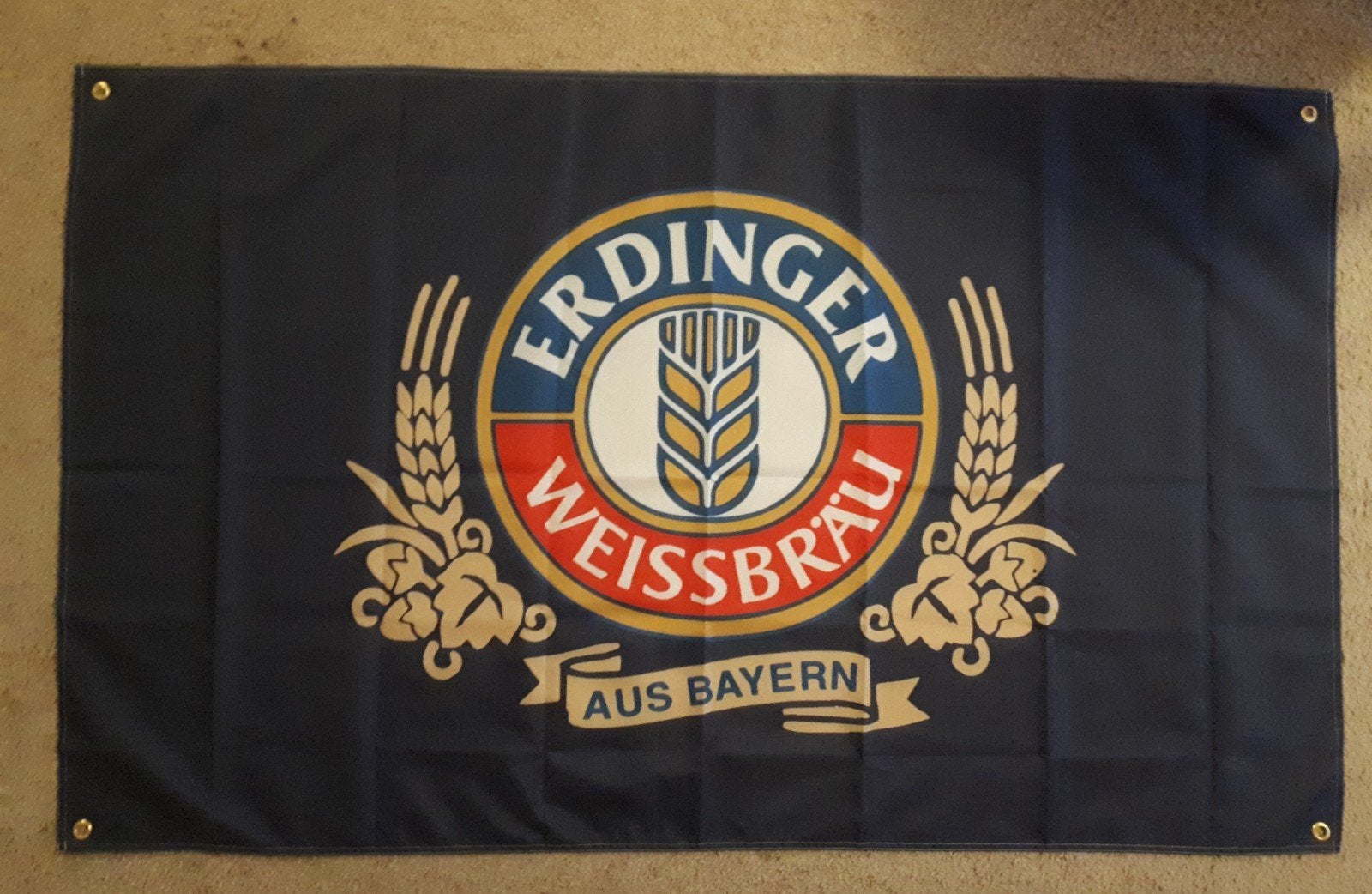 Erdinger 90x150 cm Reclame Vlag, Ophalen of Verzenden, Nieuw, Reclamebord, Plaat of Schild, Overige merken