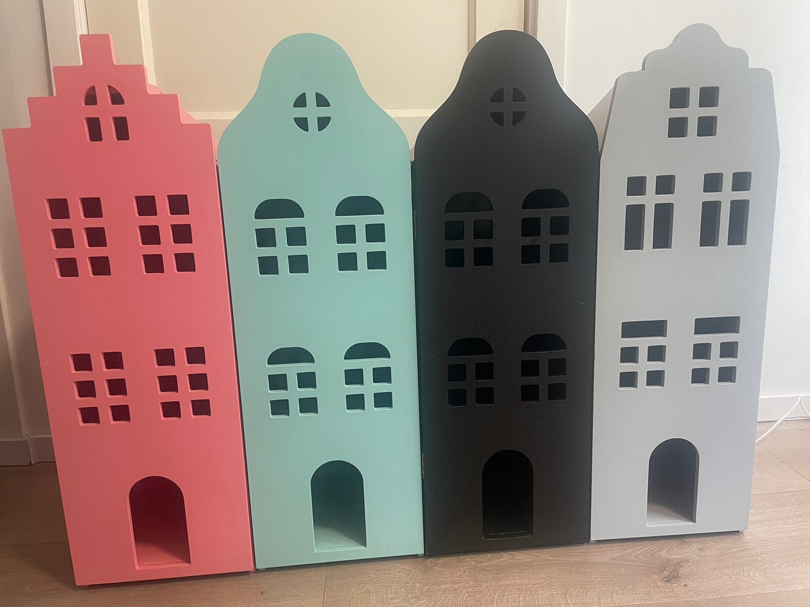 HEMA grachtenpand poppenhuis ( 4x), Ophalen, Gebruikt, Hema, Overige typen