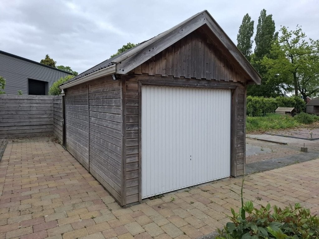 Houten garage van 5.00m x 3.00m, Ophalen, Gebruikt, Hout, Overige typen