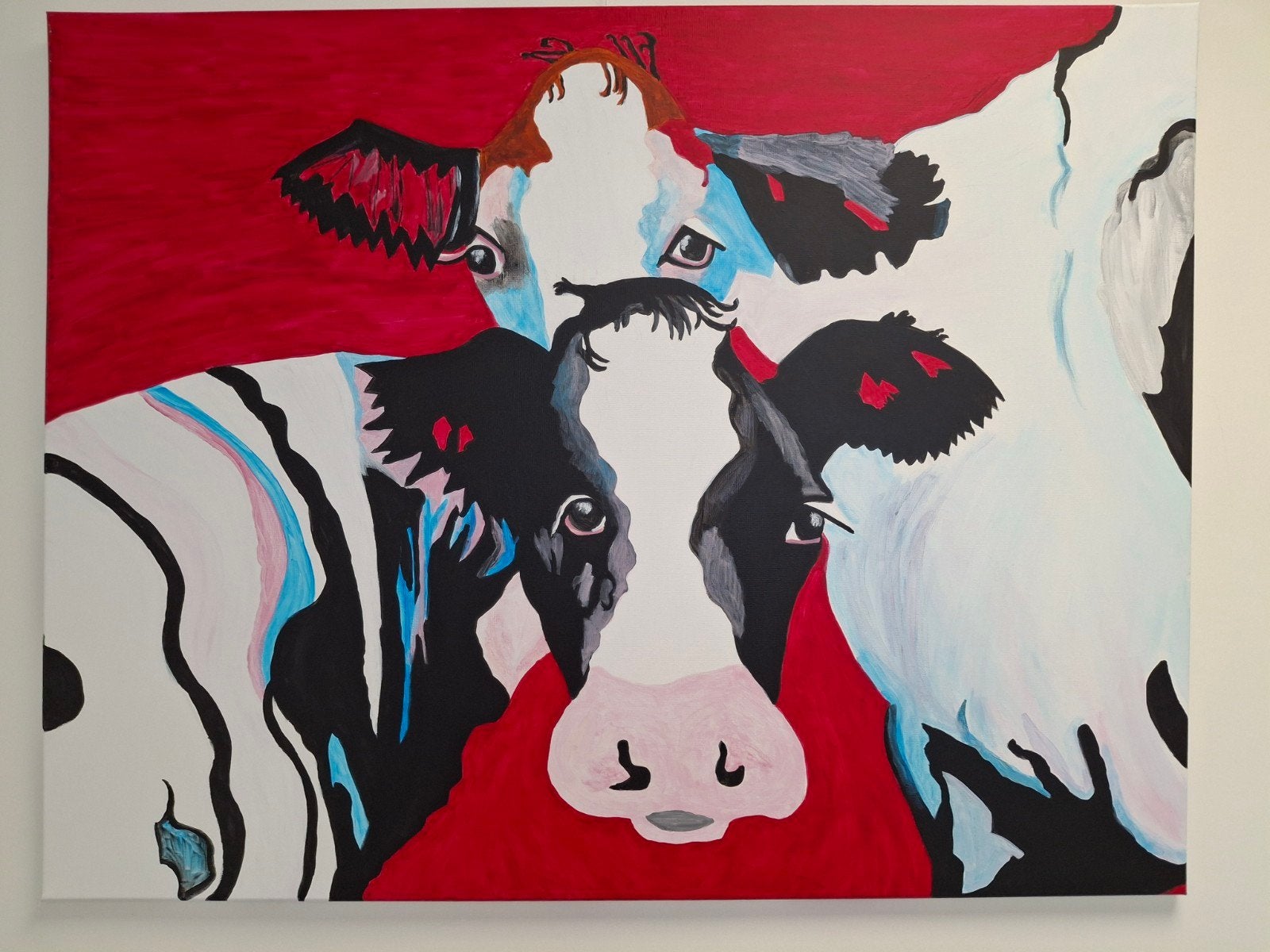 mooi schilderij abstracte koeien, Ophalen