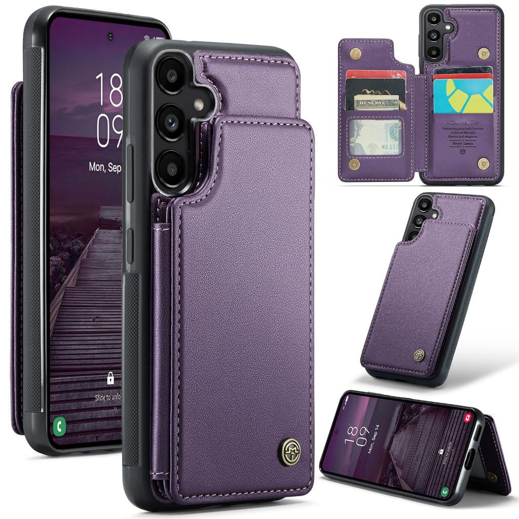 C22 Luxe Portemonnee Backcover voor Galaxy A55 _ Paars, Verzenden, Nieuw, Hoesje of Tasje