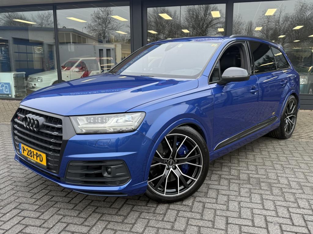 Audi Q7 4.0 TDI SQ7 7pers ABT uitgev. keramisch toptstaat! E, Auto's, Audi, Gebruikt, Blauw, 7 stoelen, Leder