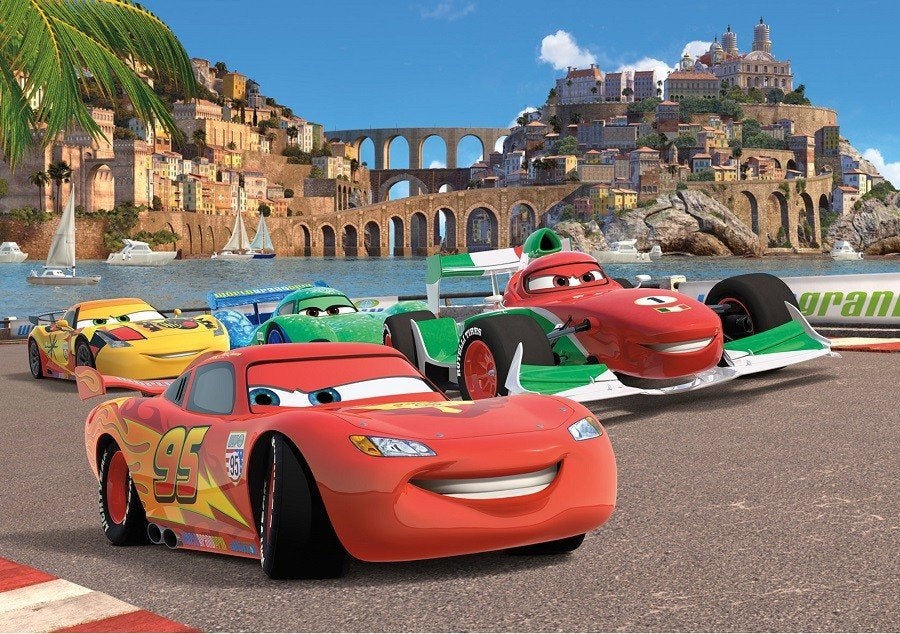 Disney Cars behang L - Italië afm 252 x 182 cm Muurdeco4kids, Verzenden, Nieuw