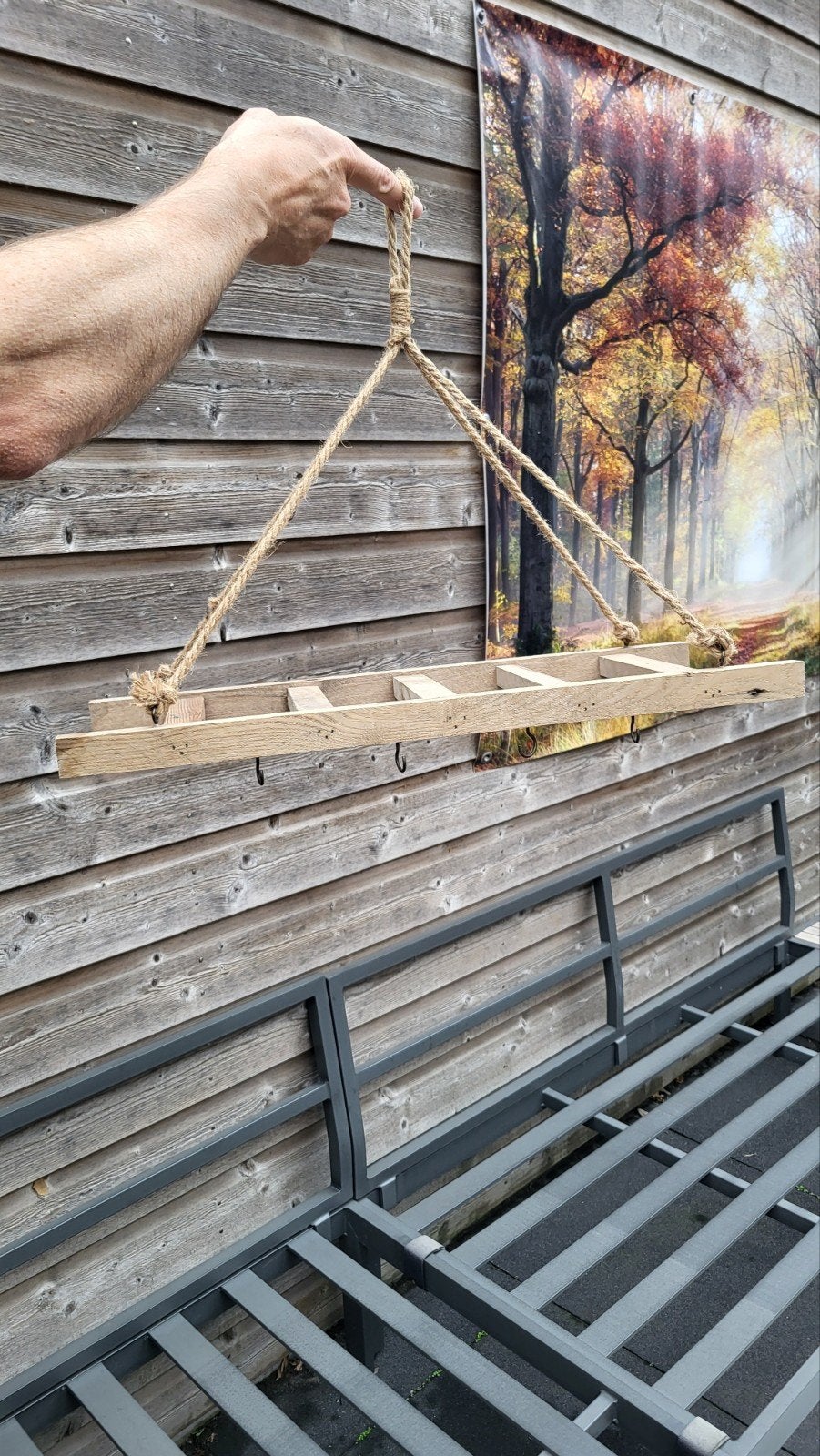 Houten plantenrek / hangrek - Nooit gebruikt, Nieuw, Ophalen of Verzenden, Binnen, 60 tot 100 cm