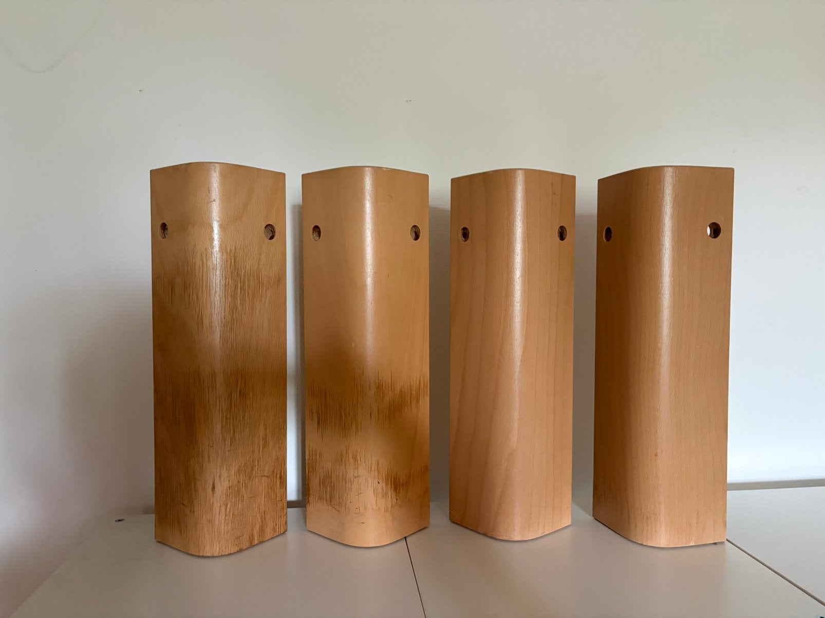 Set auping auronde poten 48 cm, Huis en Inrichting, Slaapkamer | Bedden, Verzenden, Gebruikt, Tweepersoons, Hout