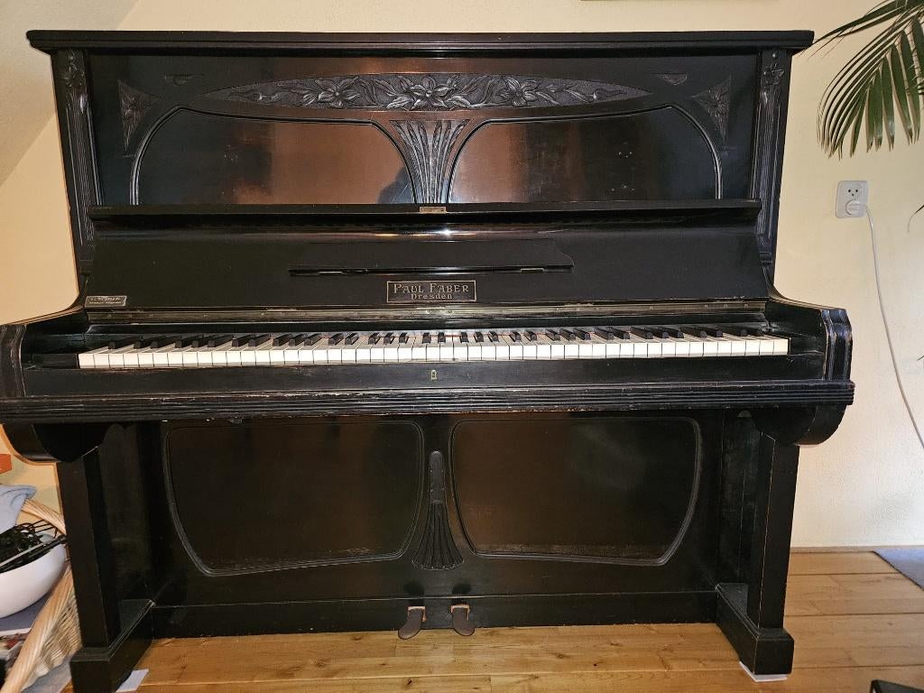 Piano akoestisch  zwart, Muziek en Instrumenten, Ophalen, Gebruikt, Zwart, Piano