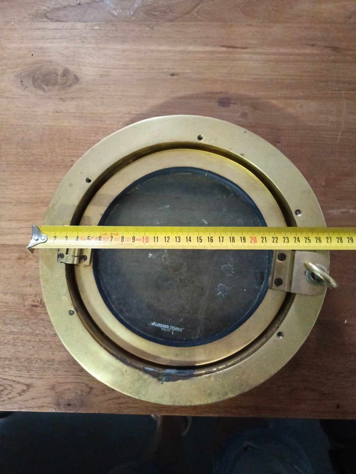 Vintage messing patrijspoort - 27cm, Ophalen of Verzenden